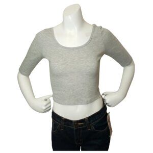 Women Light Gray Crop Top
